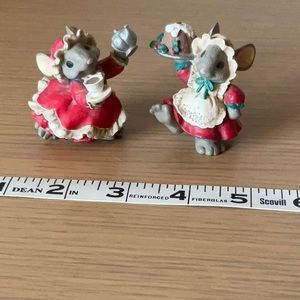 Mouse Tea Party Holiday Figurines